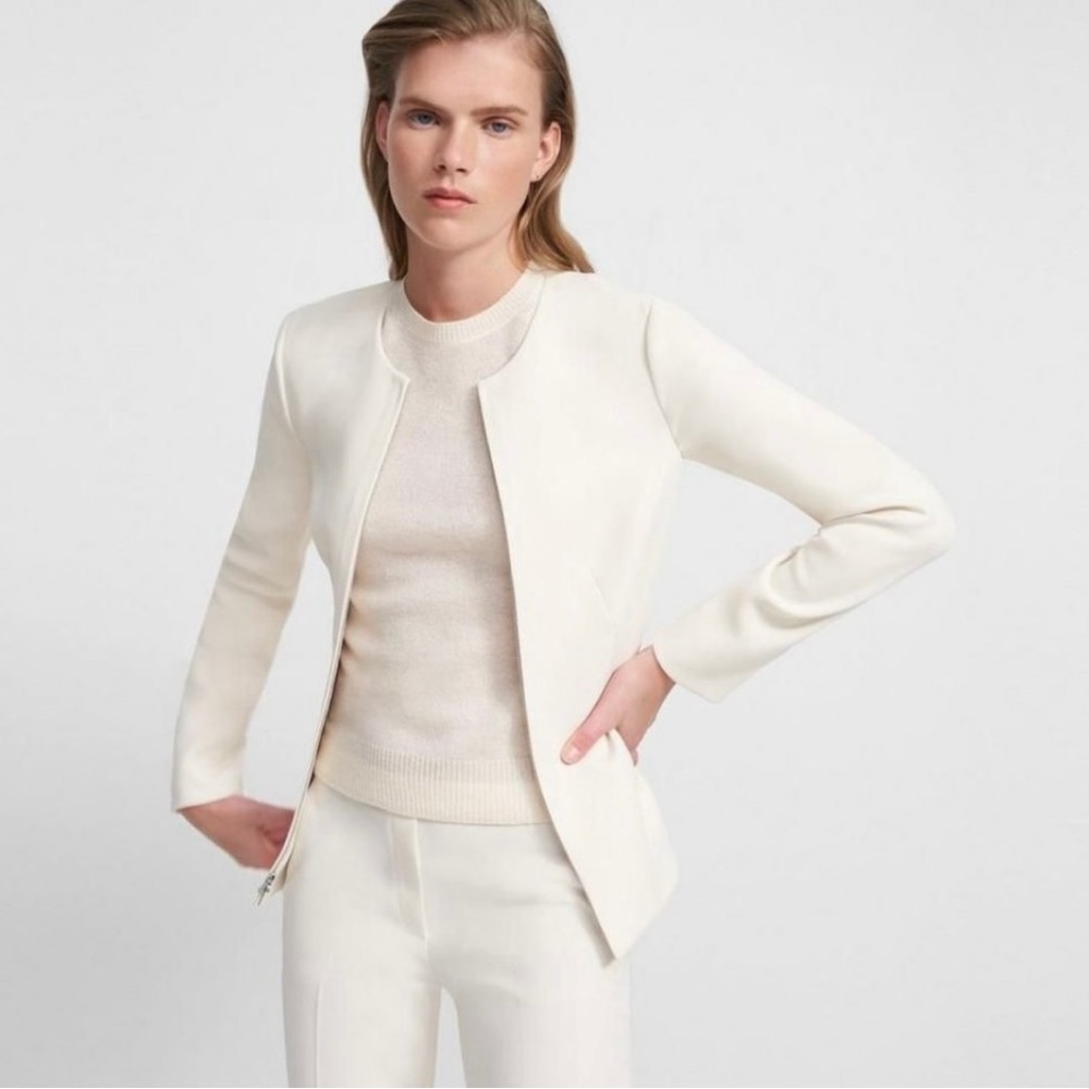 NWOT Theory Sculpted Blazer in Double Crepe - Black